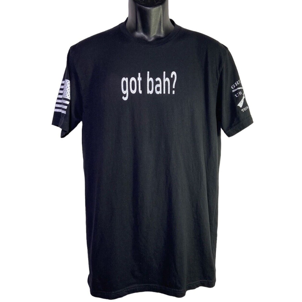 GRUNT STYLE “got bah?” Black Short Sleeve T-Shirt Men’s Size Large‎